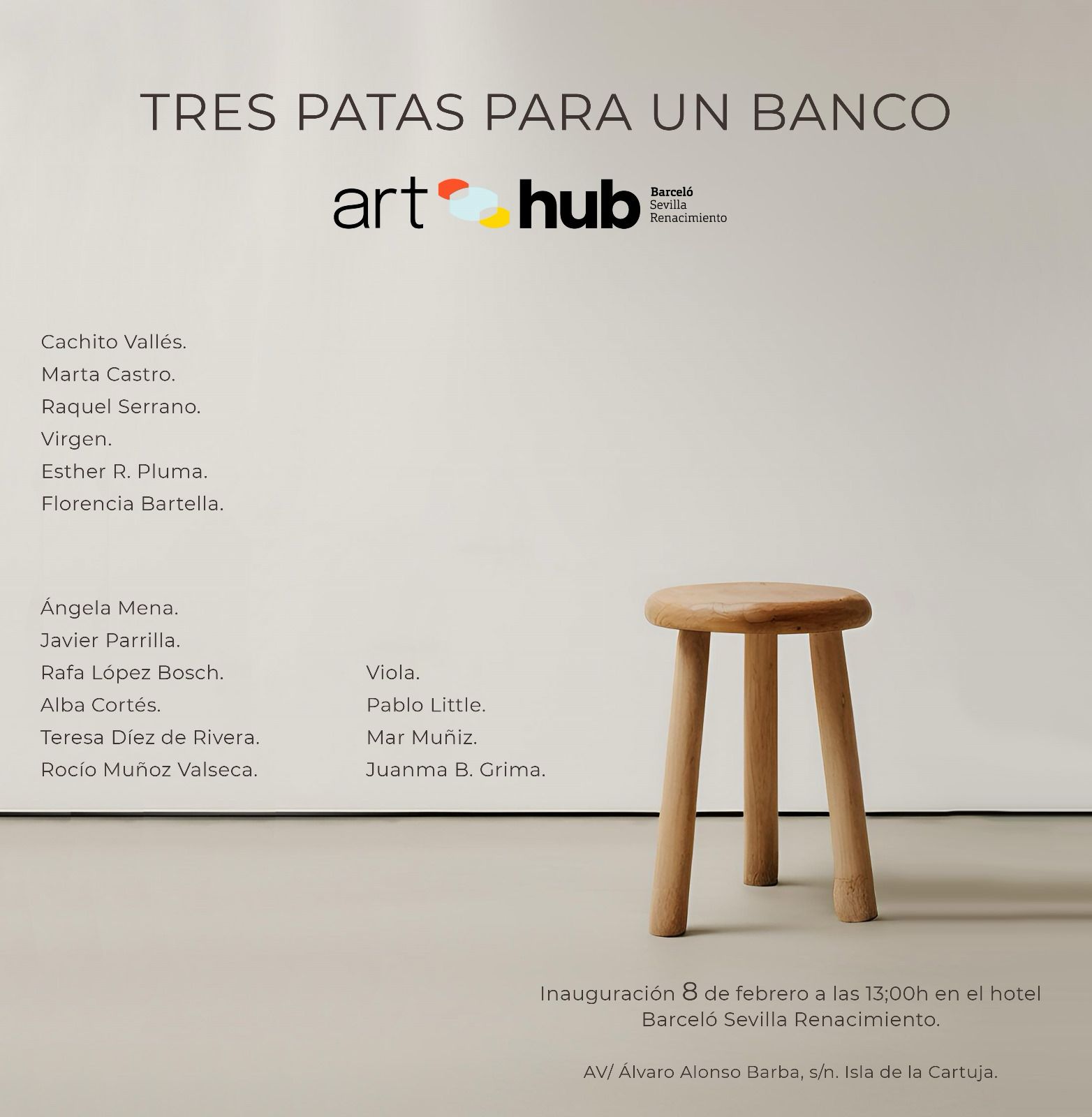 Tres patas para un banco