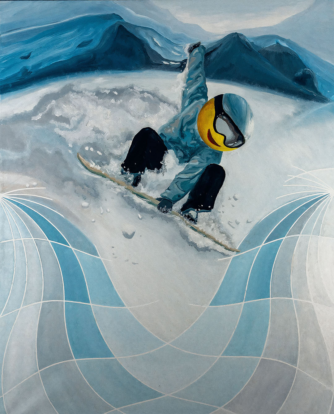 Snowboard pertenece a la serie 'Blue' de Mar Muñiz, elaborada a lo largo de 2023.