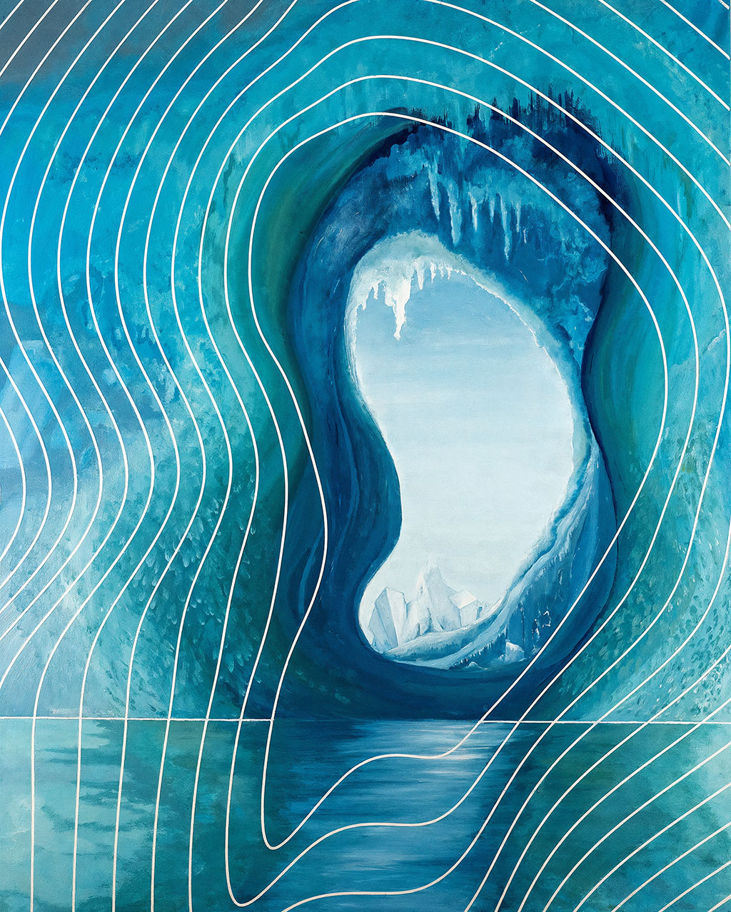Cavern pertenece a la serie 'Blue' de Mar Muñiz, elaborada a lo largo de 2023.